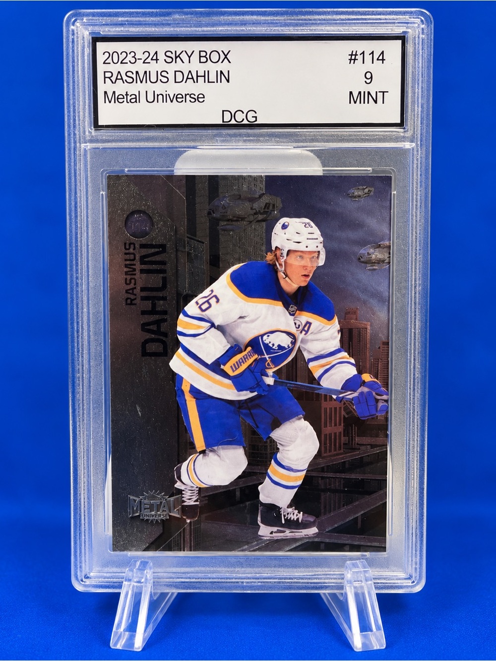 Rasmus Dahlin 2023-24 Metal Universe Hockey Card - Buffalo Sabres